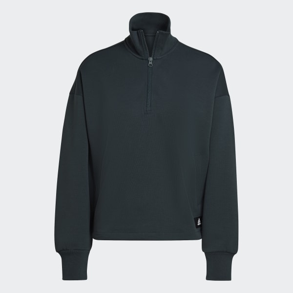 Zielony Future Icons Badge of Sport Quarter-Zip Sweatshirt W6697