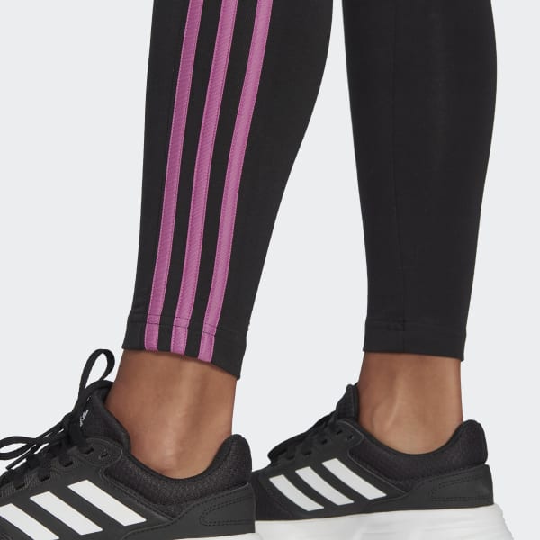 adidas Sportswear ESSENTIALS 3 STRIPES LEGGINGS - Leggings - black