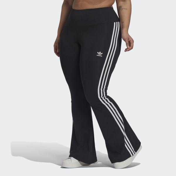 Preto Adicolor Classics Flared Leggings (Plus Size) QD392