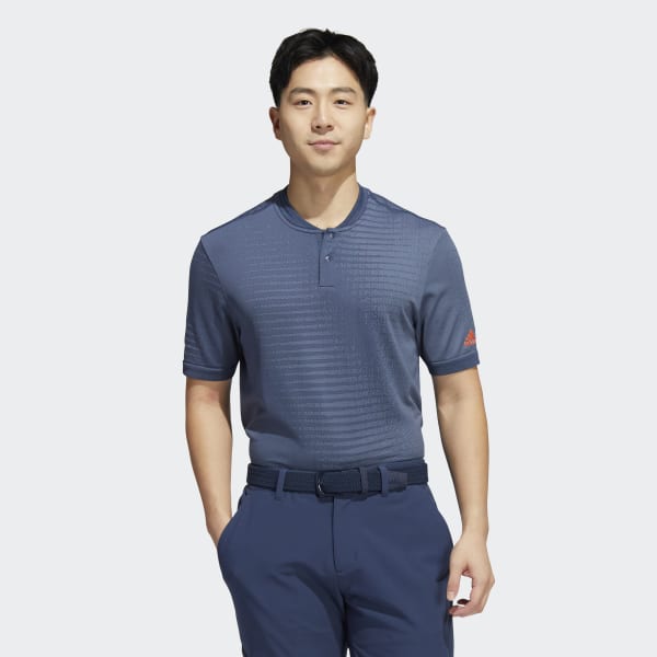 Blue Statement Seamless Polo Shirt CM495