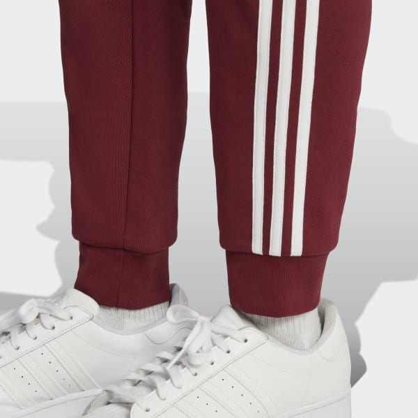 Bordowy Adicolor Classics 3-Stripes Pants
