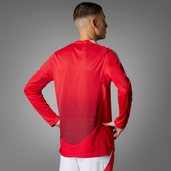 Red Manchester United 24/25 Long Sleeve Home Authentic Jersey