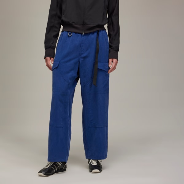 Blue Y-3 Washed Twill Pants