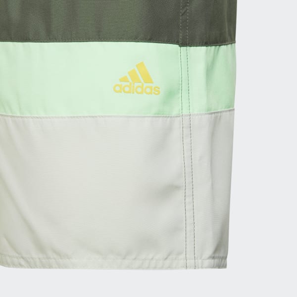 Zielony Colorblock Swim Shorts