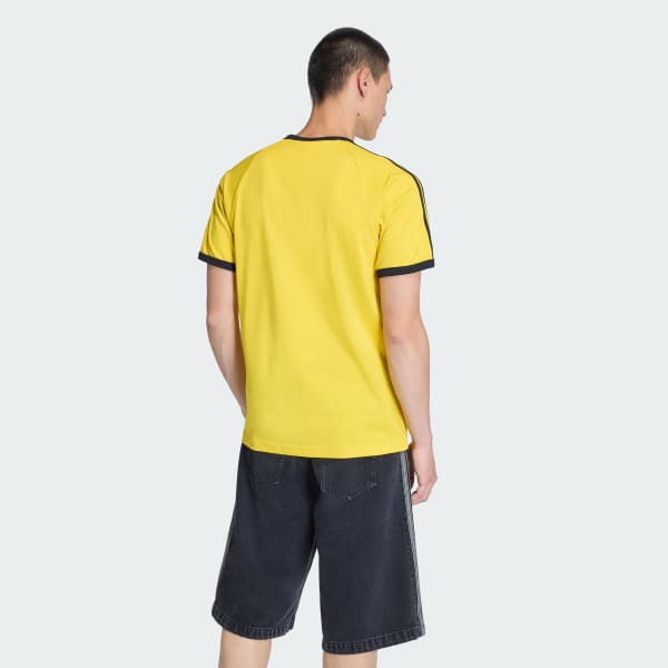 イエロー スリーストライプ Tシャツ