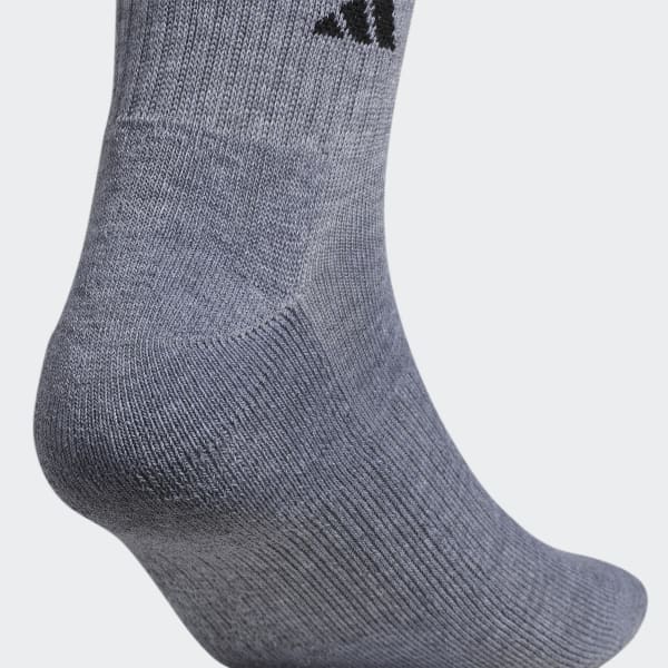 Grey Athletic Cushioned Quarter Socks 6 Pairs D6134A