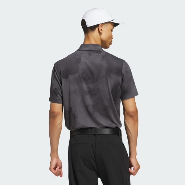 Black Ultimate365 Printed Cool Feeling Tour Polo Shirt