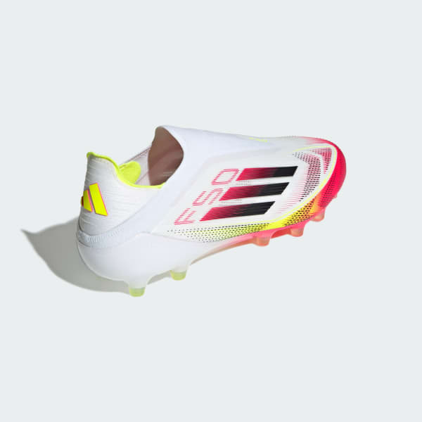 adidas F50 Elite Laceless Artificial Grass Cleats - White