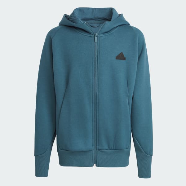 Turquoise Z.N.E. Full-Zip Hoodie Kids