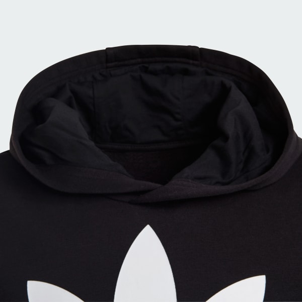 Preto Blusa Capuz Trefoil (UNISSEX)