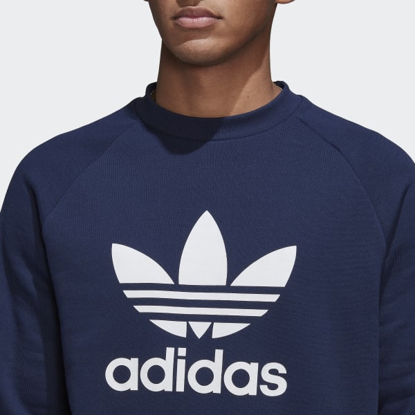 Blue ADICOLOR CLASSICS TREFOIL CREWNECK SWEATSHIRT IZO89
