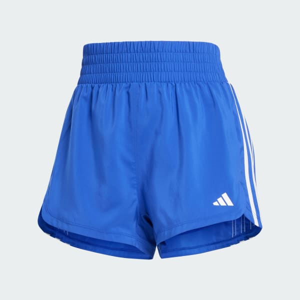 modrá Šortky Pacer Training 3-Stripes Woven High-Rise