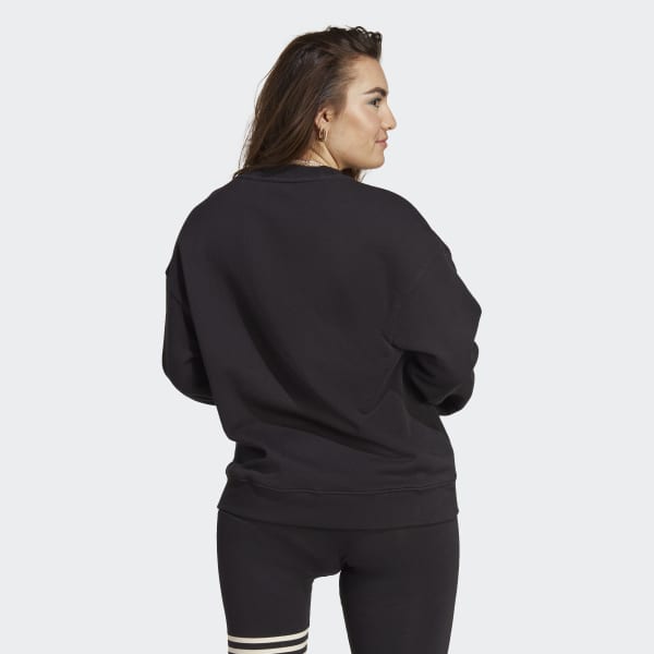 Svart Trefoil Crew Sweatshirt