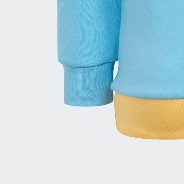 Amarillo Buzo con Capucha Essentials Colorblock Niños