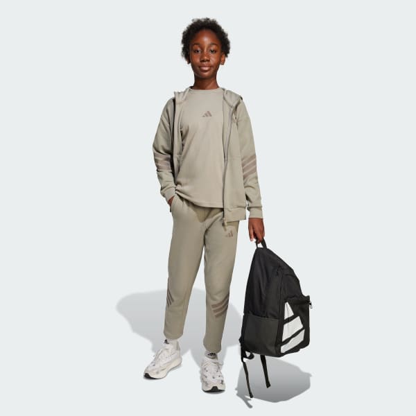 Beige Future Icons 3-Stripes Tee Kids