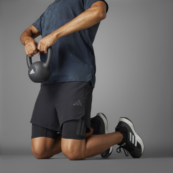 adidas トレーニングパンツ ブラック アディダス 2-in-1 パワー ショーツ - ブラック | アディダス