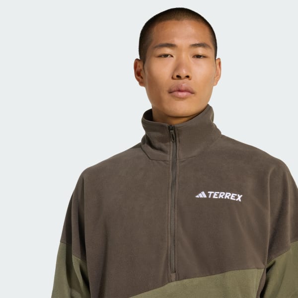 メンズウェア the adidas Terrex Multi Climawarm Fleece Anorak - Green | Free