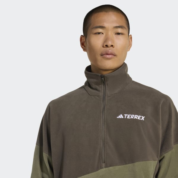 adidas Terrex Multi Climawarm Fleece Anorak - Green | Free