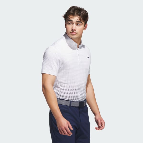 White Go-to Rise Print Polo Shirt