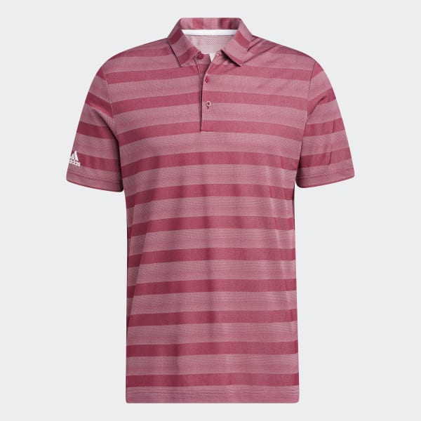 adidas Two-Color Striped Golf Polo Shirt Pink adidas Vietnam