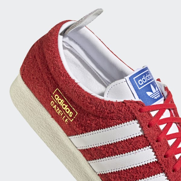 adidas gazelle white and red