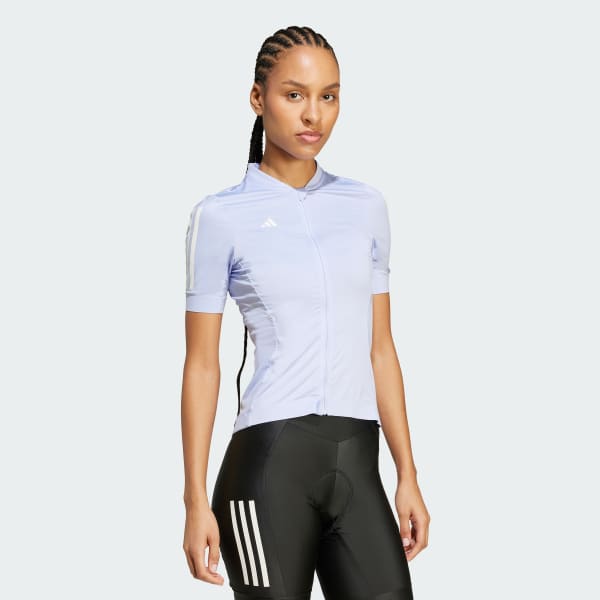 Violet Maillot de cyclisme 3 bandes Tempo