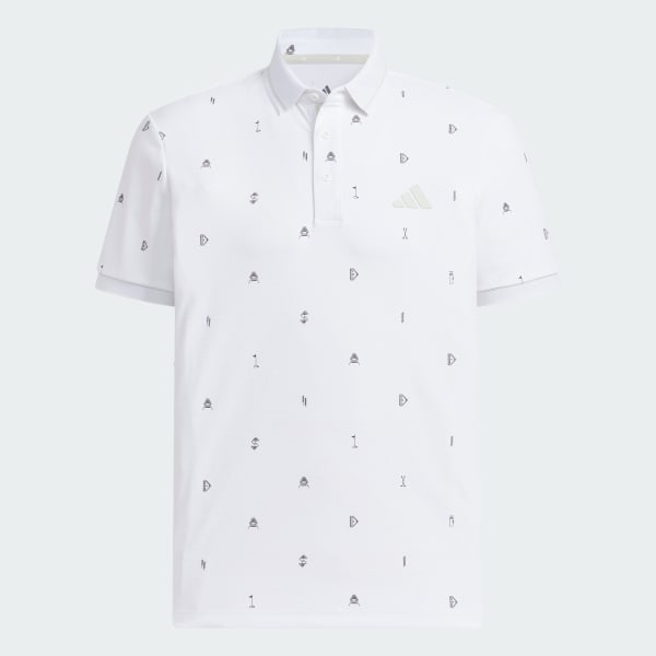 White MONOGRUM SHORT SLEEVE POLO Shirt