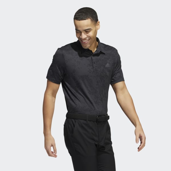 Grey Jacquard Golf Polo Shirt