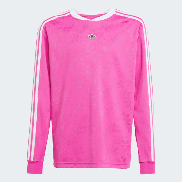 Pink Jaquard Long Sleeve Top Kids