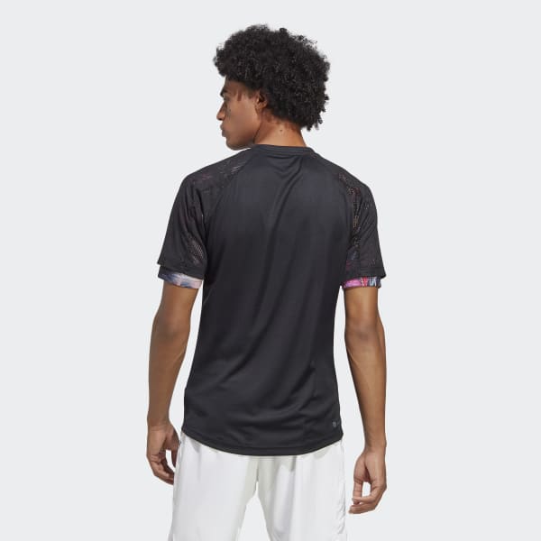 zwart Melbourne Ergo Tennis HEAT.RDY Raglan T-shirt