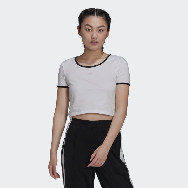 blanc T-shirt Slim Cropped JKY76