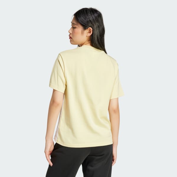 Yellow Essentials 3-Stripes Cotton Tee