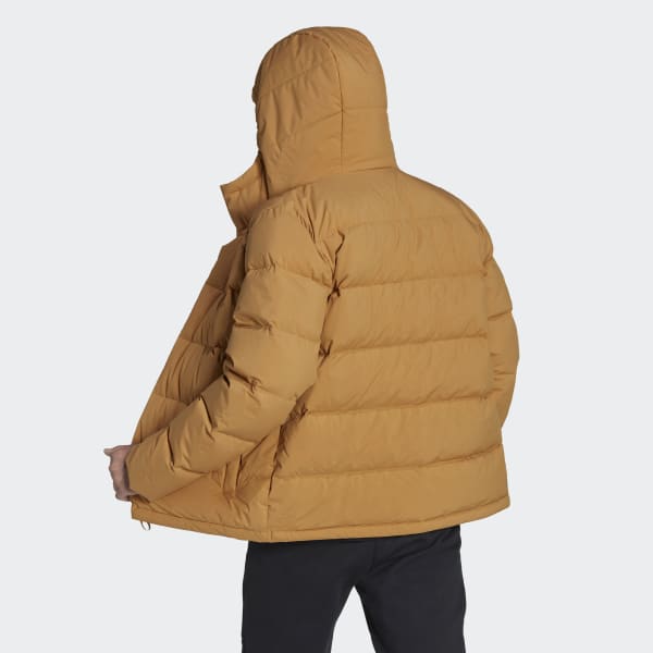 Brązowy Helionic Hooded Down Jacket TF674