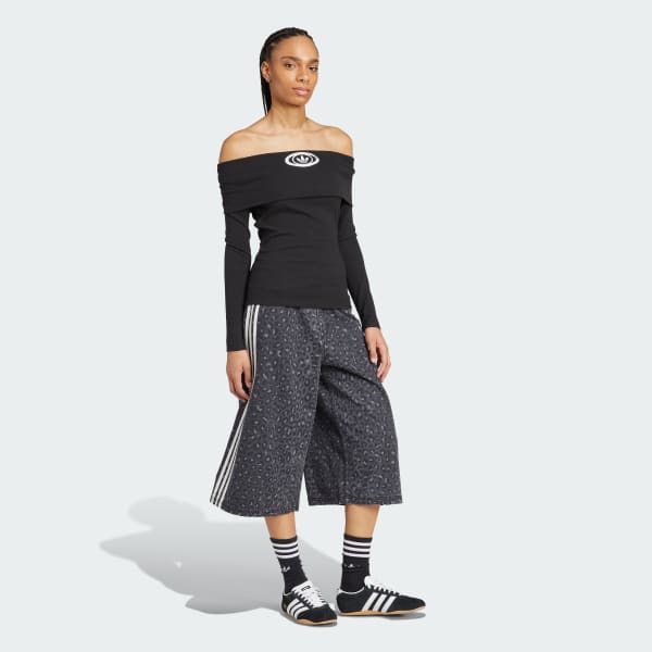 cerná Top adidas Originals Off Shoulder