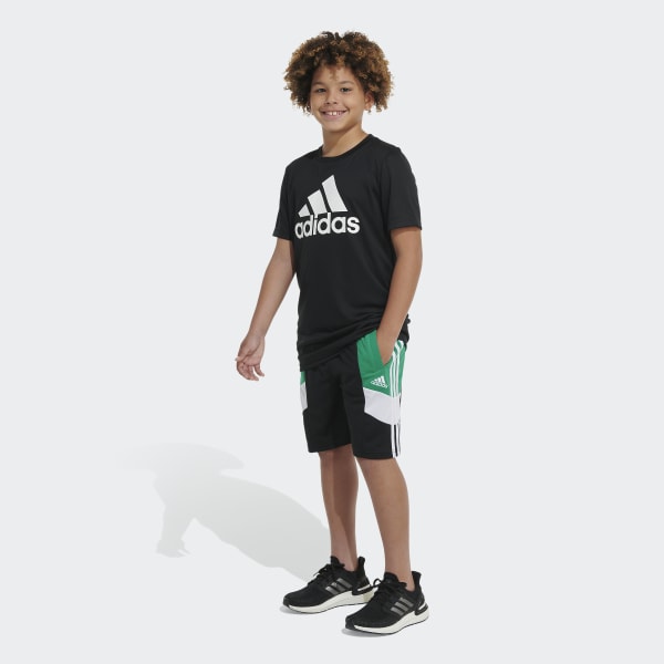 Boy in hotsell adidas shorts