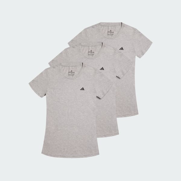 Gris 3-Pack camisetas algodón
