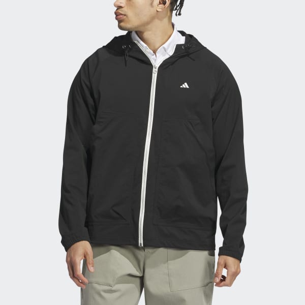 AdidasGolf×clubhaus限定コラボ フルジップ長袖フーディー/XL adidas （セール）アディダス ゴルフ GO-TO 防風 フルジップ
