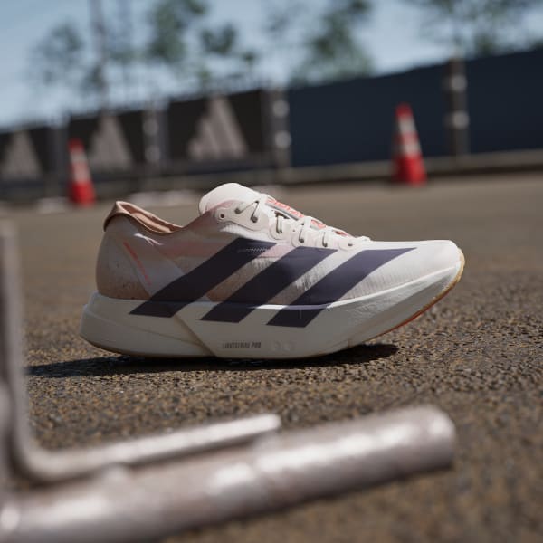 White Adizero Adios Pro 4 Shoes