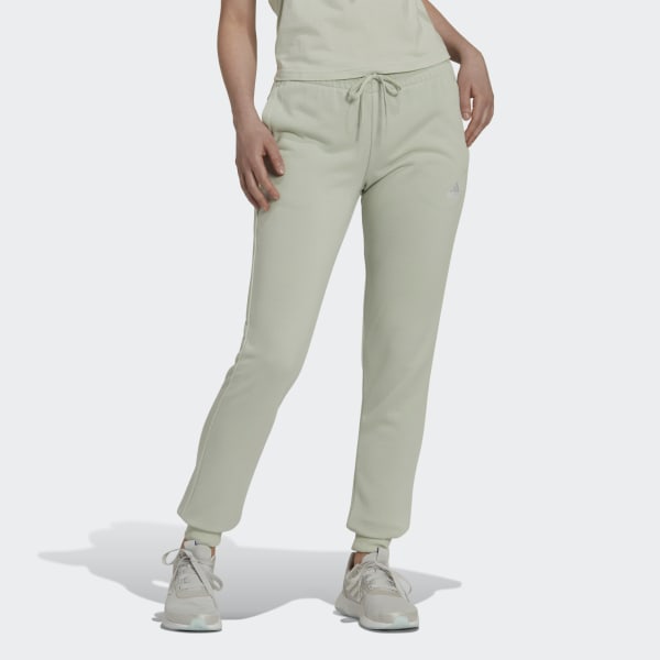 Green Essentials French Terry Logo Pants