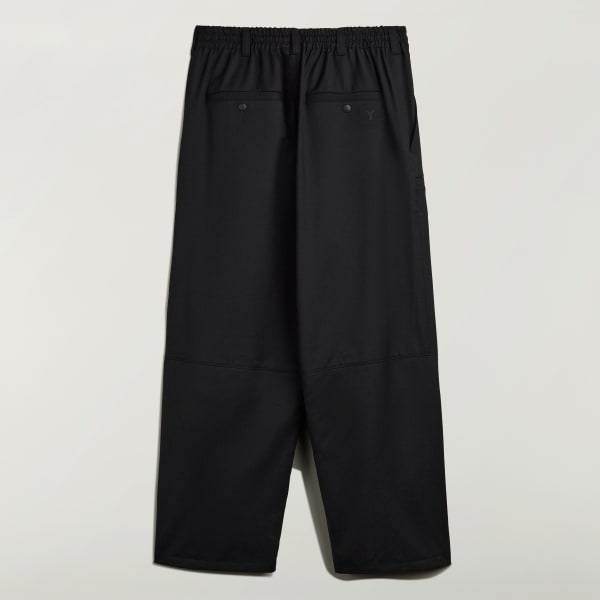 adidas Y-3 Refined Wool Cuffed Pants - Black | Free Shipping with