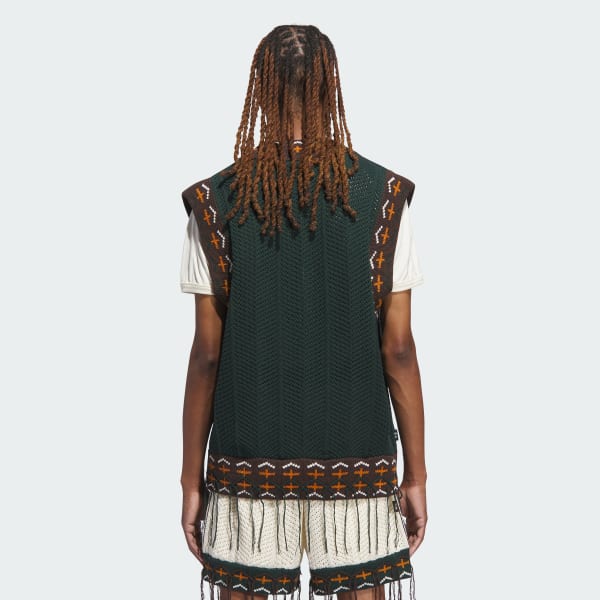 vert Veste sans manches Clot Crochet by Edison Chen
