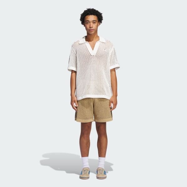 パンツ adidas x CLOT Crochet Shorts Beige Tone Adidas Originals - X Clot C Shorts - VegNonVeg