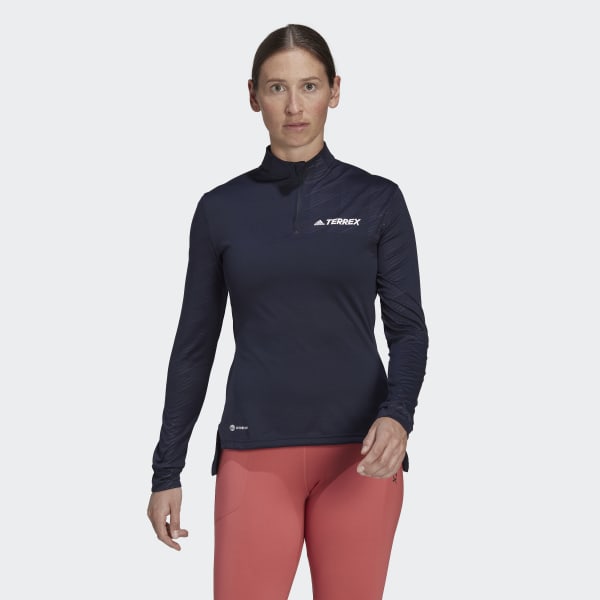 modrá Tričko Terrex Multi Half-Zip L6392