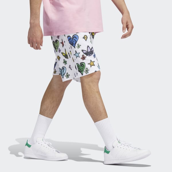 Bialy Jeremy Scott Monogram Shorts (uniseks) DVW79