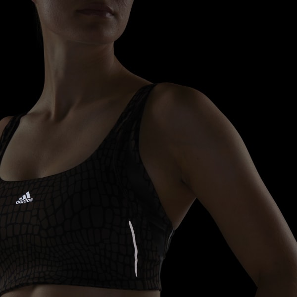 hnědá Podprsenka Powerimpact Luxe Training Medium-Support HIIT Print SH601