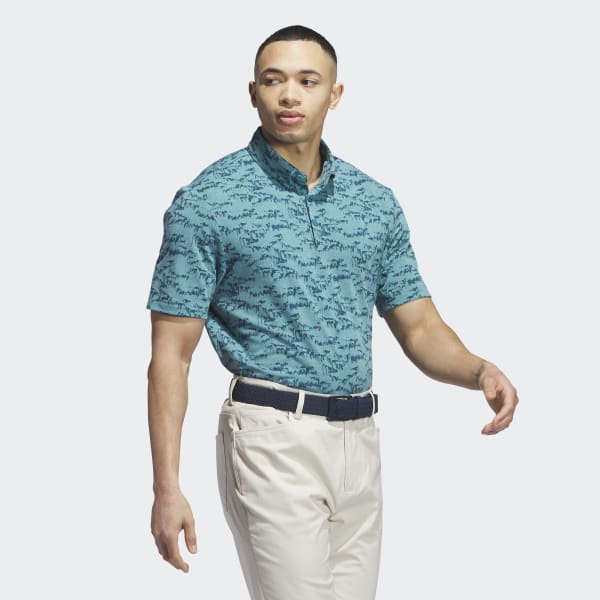 Turquoise Go-To Printed Polo Shirt