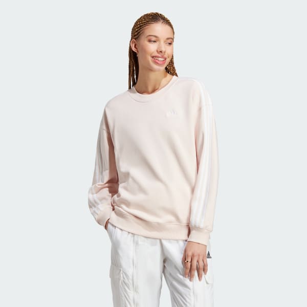 Rosa Essentials 3-Streifen Sweatshirt