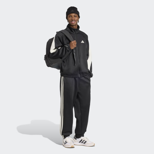 adidas Stadium Tracktop - Black | Free Shipping with adiClub