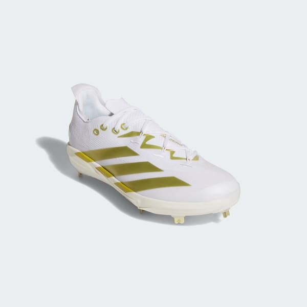 White Adizero Electric+ 2.0 Cleats