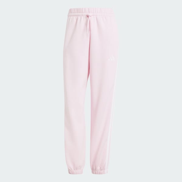 Essentials 3-Stripes Fleece Loose-Fit Pants